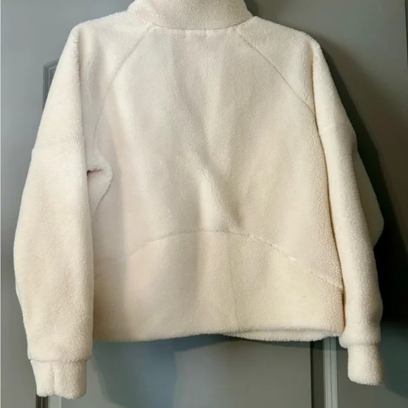 Pink Lily Cream Fleece Women’s Half Zip Top - Picture 5 of 5